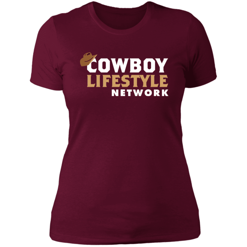 Cowboy Lifestyle Network Women's Tee - Maroon